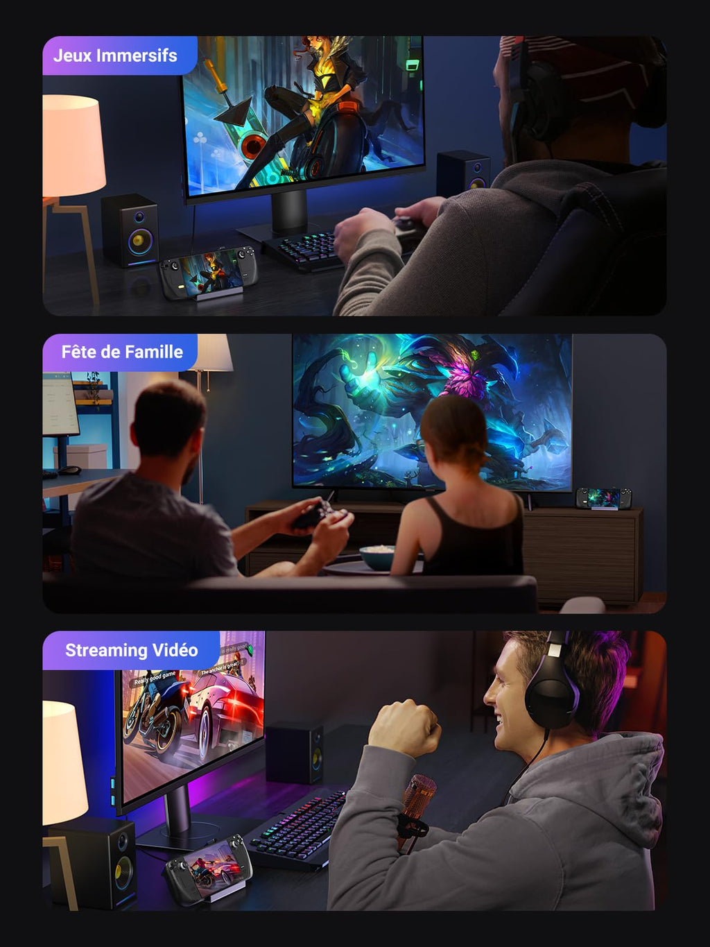 UGREEN Station Accueil Compatible avec Steam Deck 6 en 1 hub HDMI