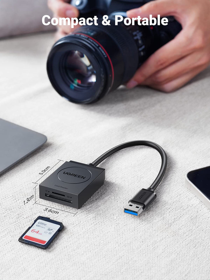 Lecteur de Carte SD UGREEN - USB 3.0, Micro SD Adaptateur –