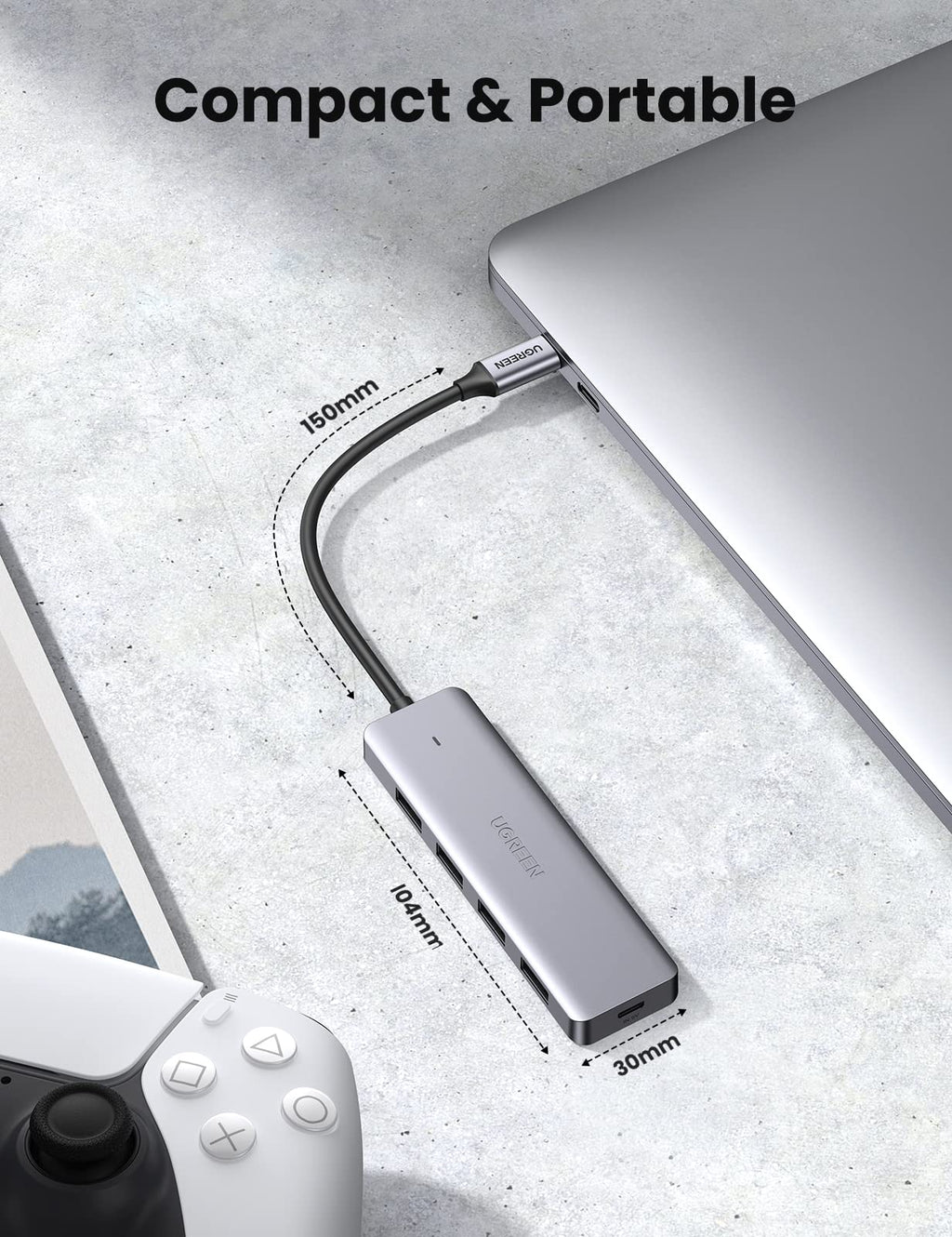 UGREEN Hub USB C vers 4 Ports USB 3.0 5Gbps Adaptateur USB C Hub Multiports USB