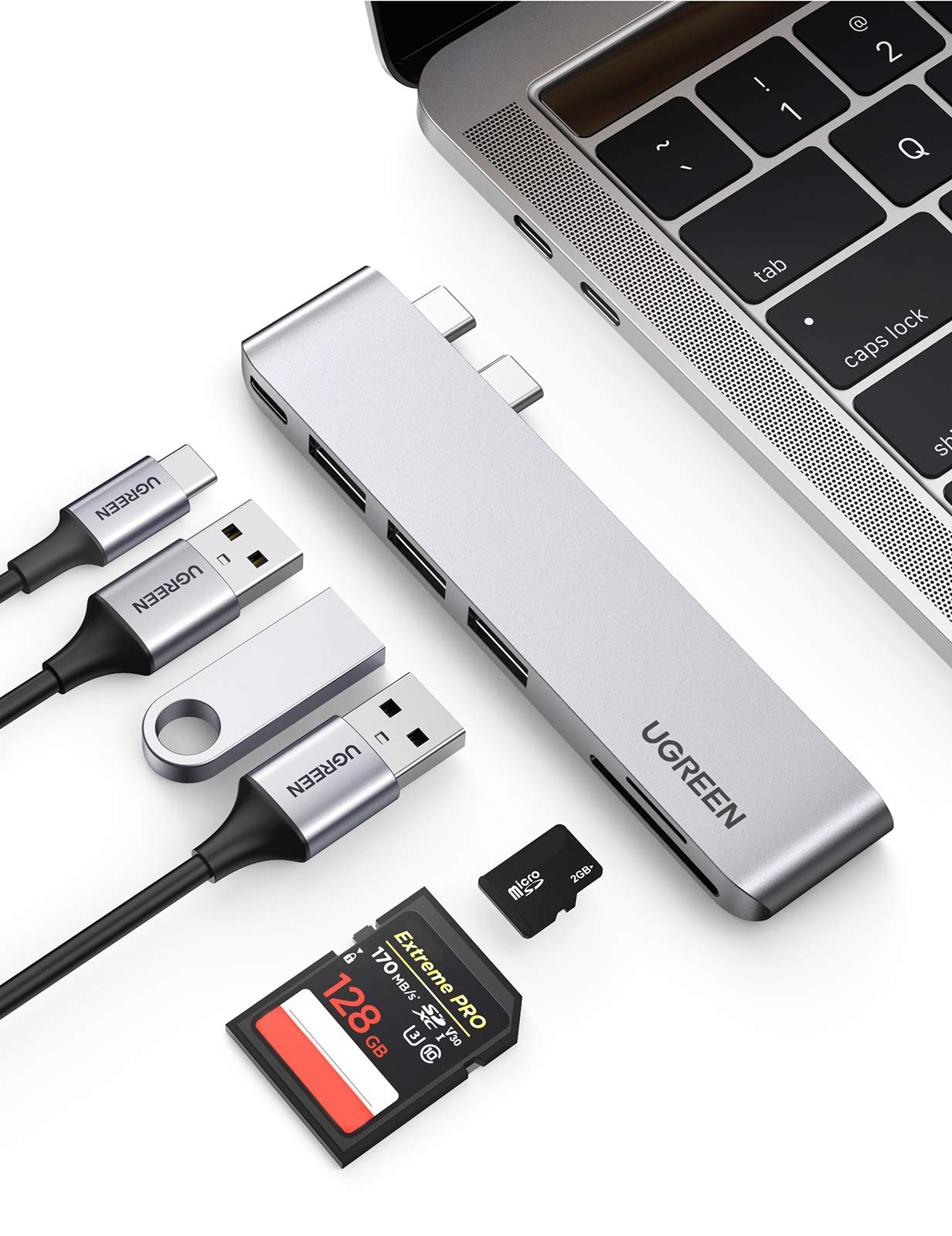 UGREEN 6 en 2 Adaptateur Hub USB C Thunderbolt 3