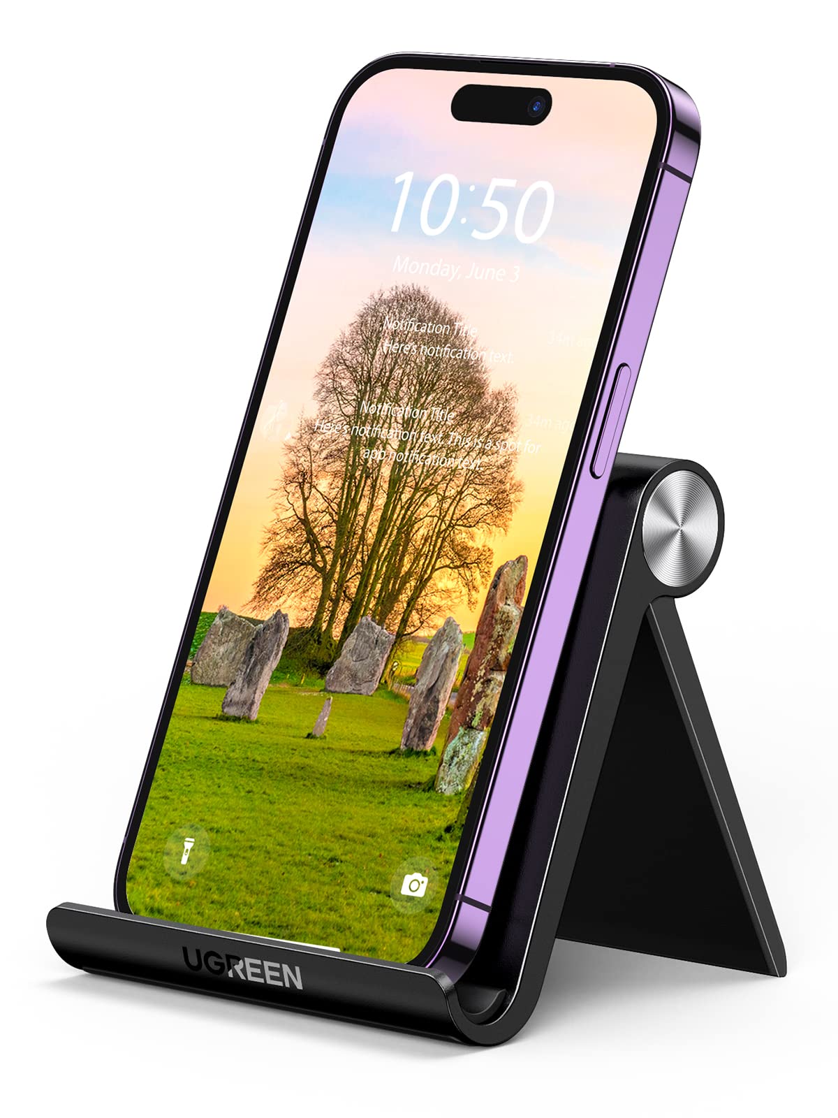 UGREEN Support Téléphone Bureau Réglable Pose Téléphone Portable Pliable