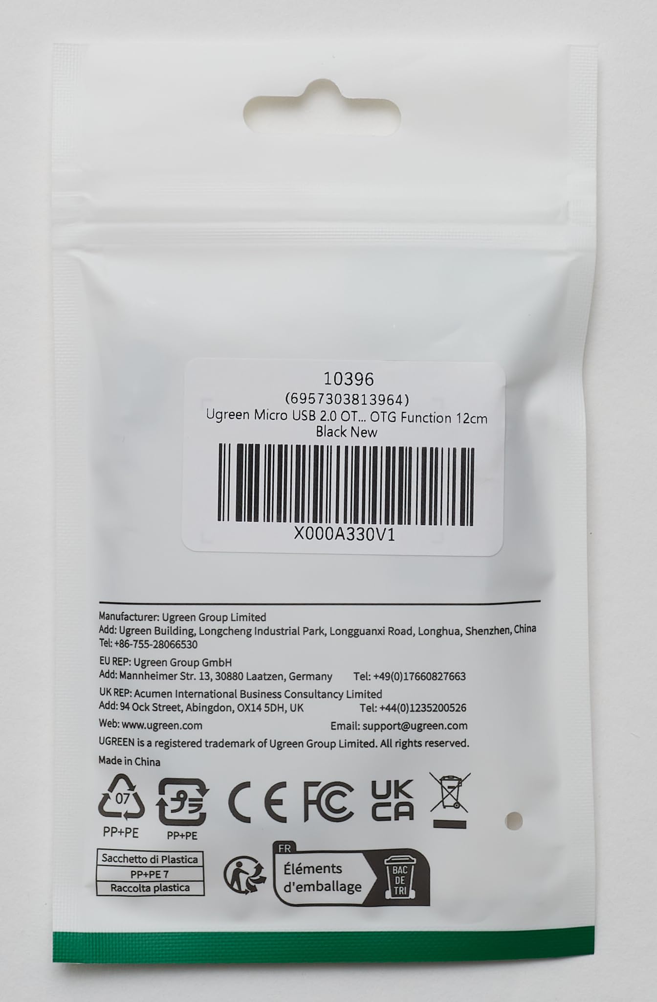 UGREEN OTG Adaptateur Micro USB Mâle vers USB 2.0 Femelle Host Câble OTG Micro USB Compatible Galaxy A10 S7 S6 Edge S5 J3 J4 J5 J6 J7 J8, Galaxy Tab A E S2, Huawei P Smart 2019 Y5 Y6, Honor 8X, Wiko