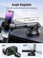 UGREEN support de téléphone de voiture ventouse rotation à 360 degrés