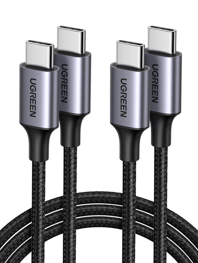 UGREEN Lot de 2 Cable USB C vers USB C PD Charge Rapide 60W Type C Nylon Tress¨¦