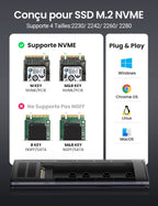 UGREEN Boîtier en Aluminium M.2 NVMe PCIE USB 3.2 Gen 2 10Gbps