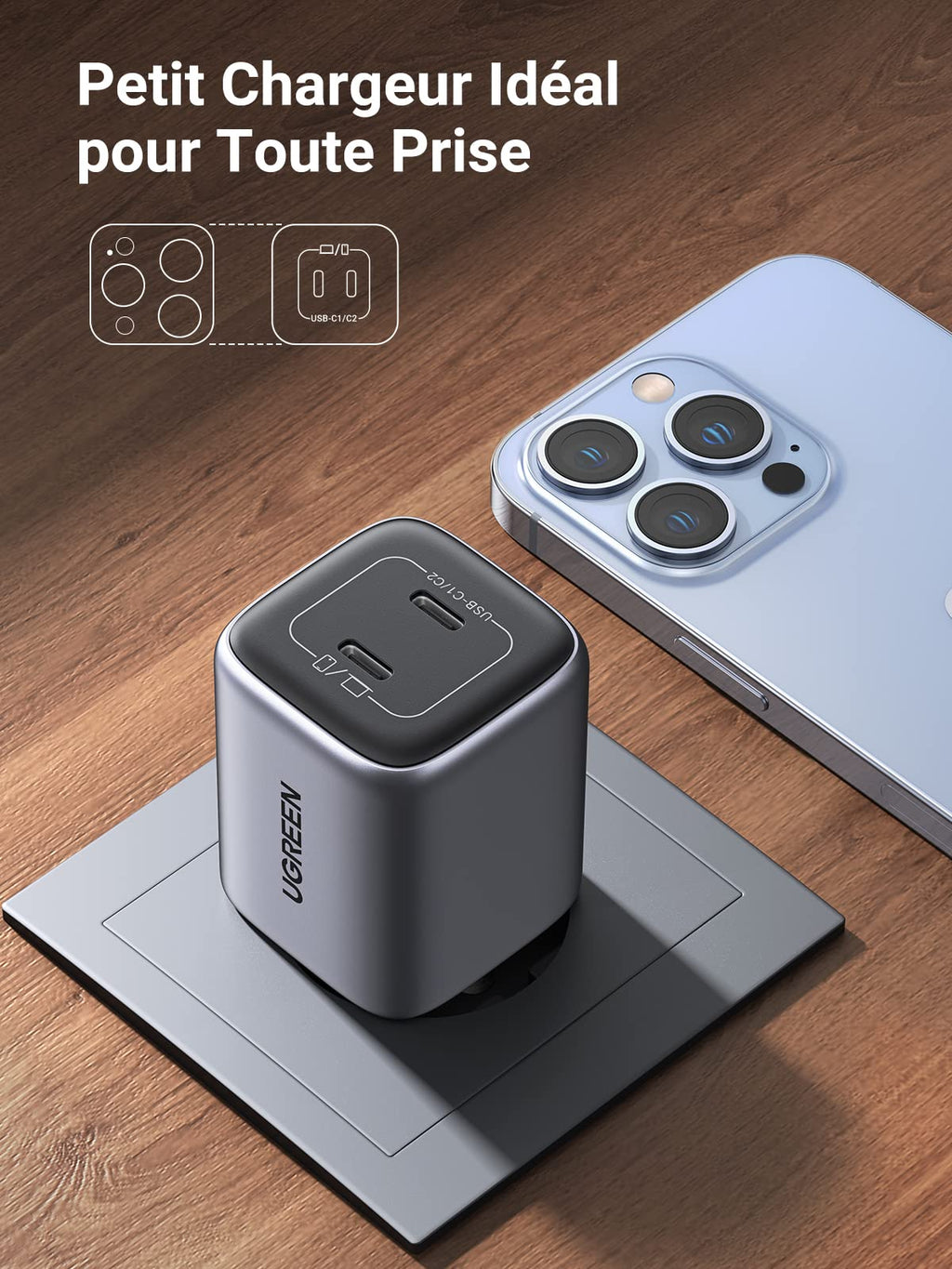 UGREEN Nexode Chargeur 45W USB C 2 Ports