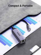 UGREEN Adaptateur USB C vers Ethernet Thunderbolt 3 4 RJ45