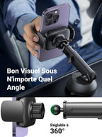 UGREEN support de téléphone de voiture ventouse rotation à 360 degrés