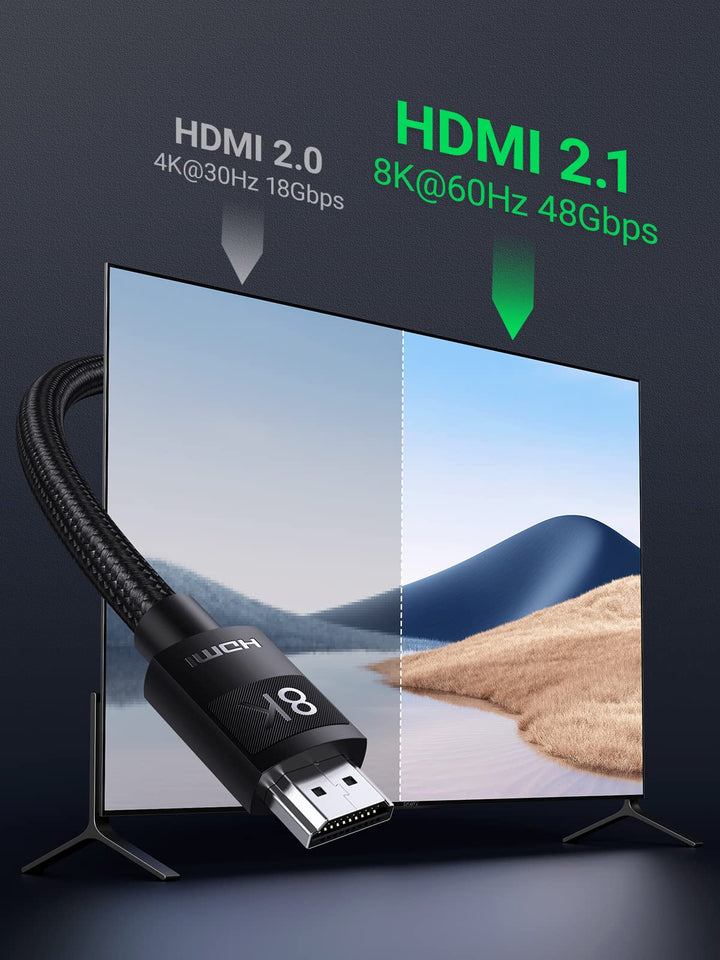 UGREEN Câble HDMI 2.1 8K 60Hz 4K 120Hz UHD Haute Vitesse 48 Gbps