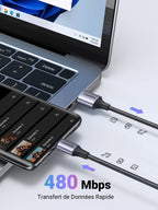 UGREEN Lot de 2 Câble USB C 3A Nylon Tressé Câble USB Type C Charge Rapide