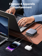 UGREEN Nexode 100W Chargeur USB C 4 Ports chargeur de bureau