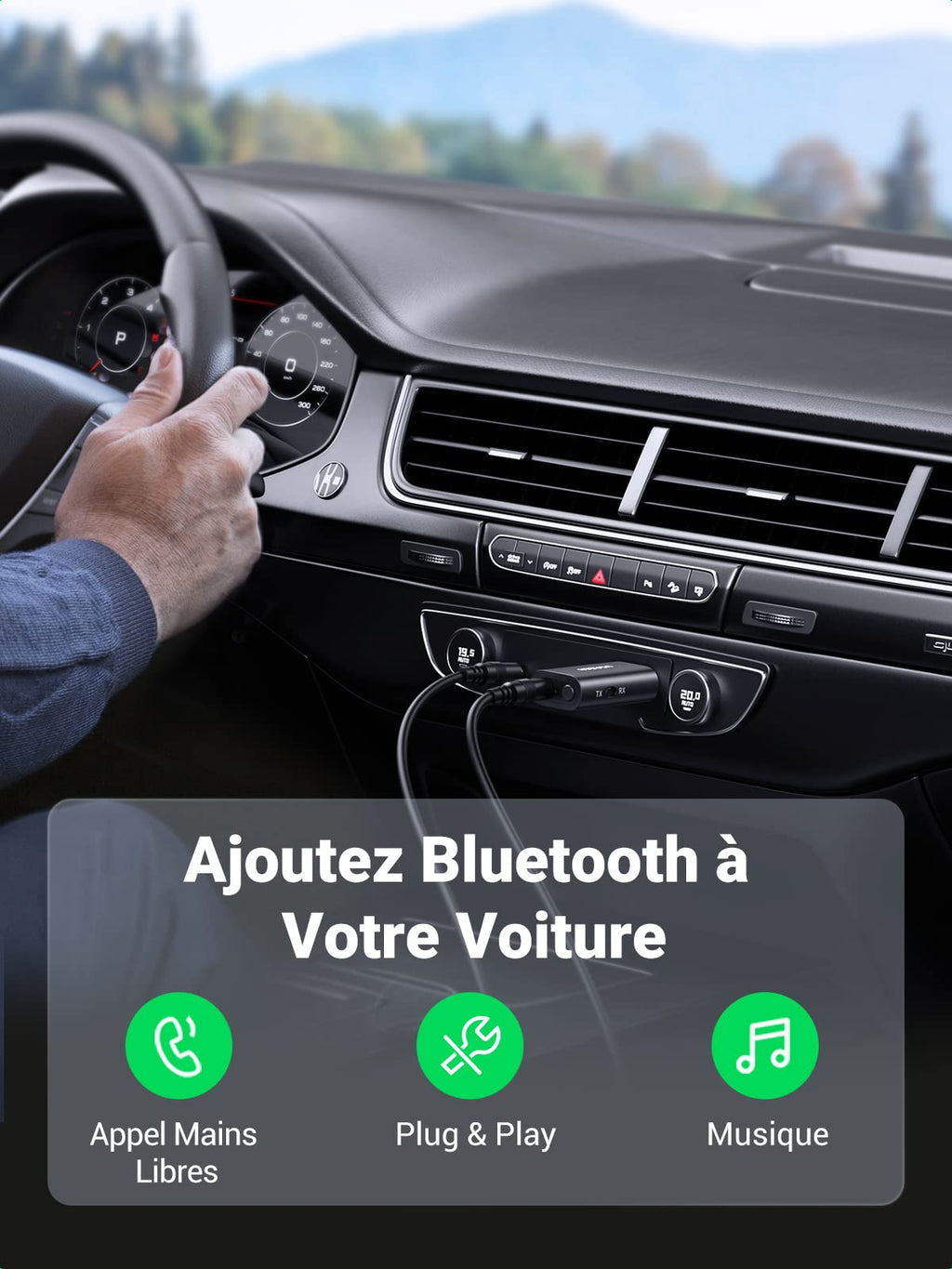 UGREEN Adaptateur Bluetooth 5.1 pour TV 2 en 1 Émetteur Récepteur