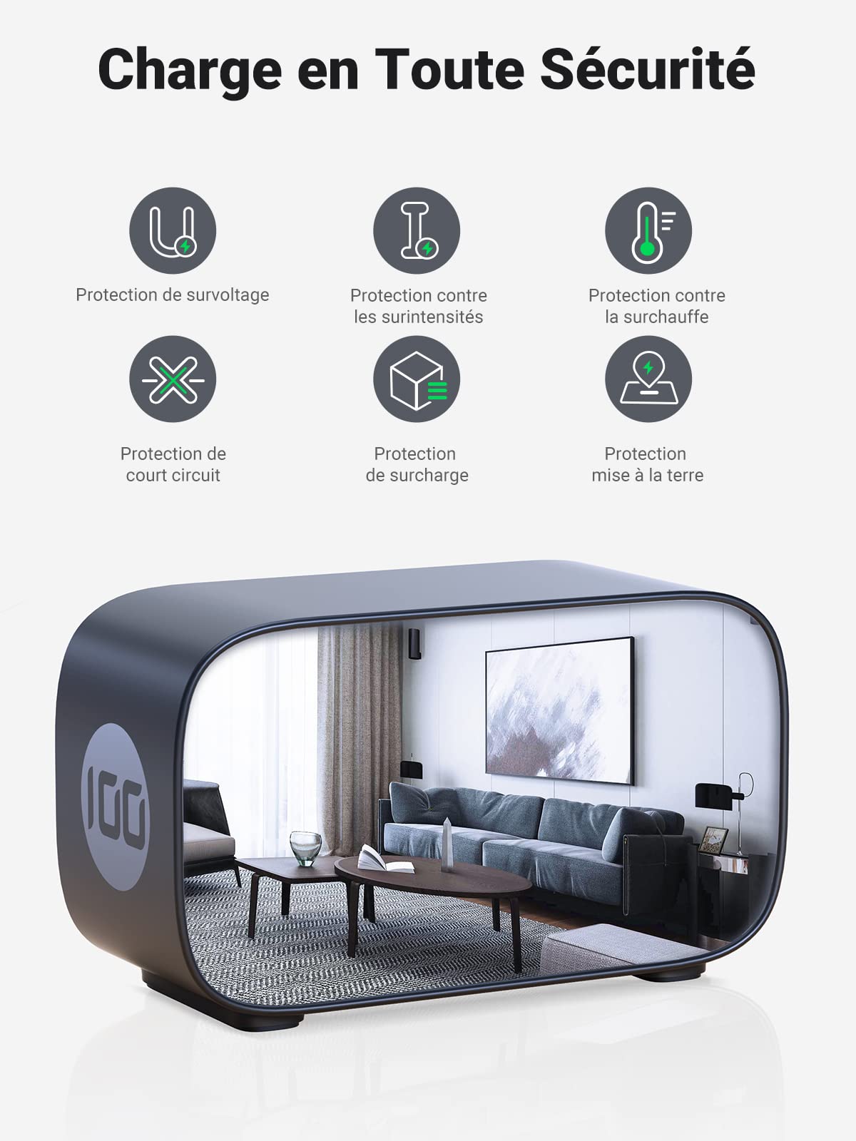UGREEN DigiNest Cube 6 en 1 Multiprise USB 2 Prises