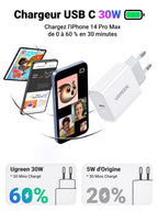 UGREEN Chargeur 30W USB C PPS PD 3.0