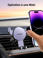 UGREEN Support Téléphone Voiture Gravité Grille Aération (Gris)