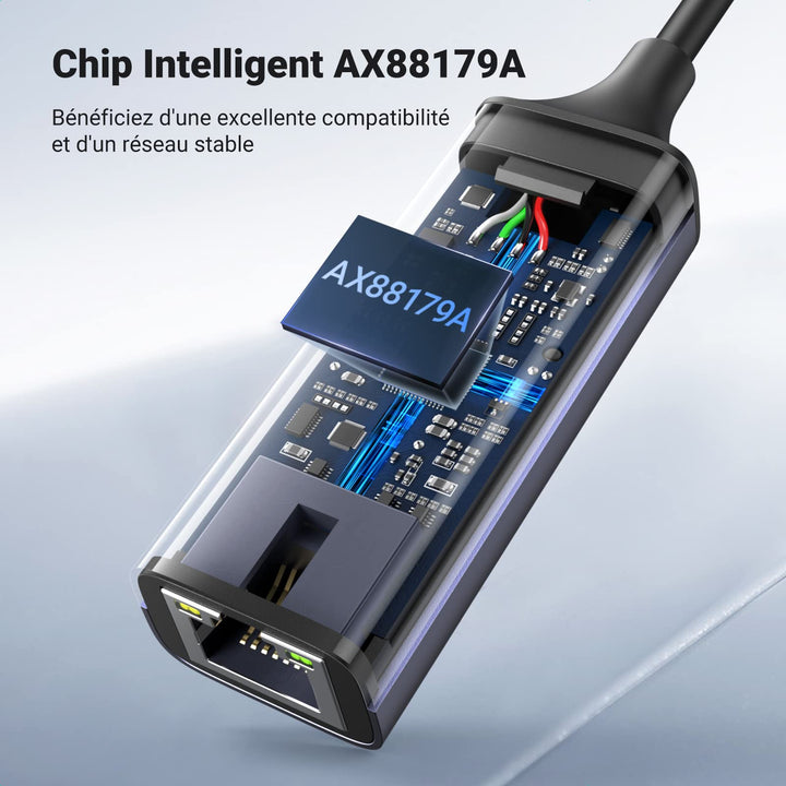UGREEN Adaptateur USB vers Ethernet RJ45 Gigabit 1000 Mbps