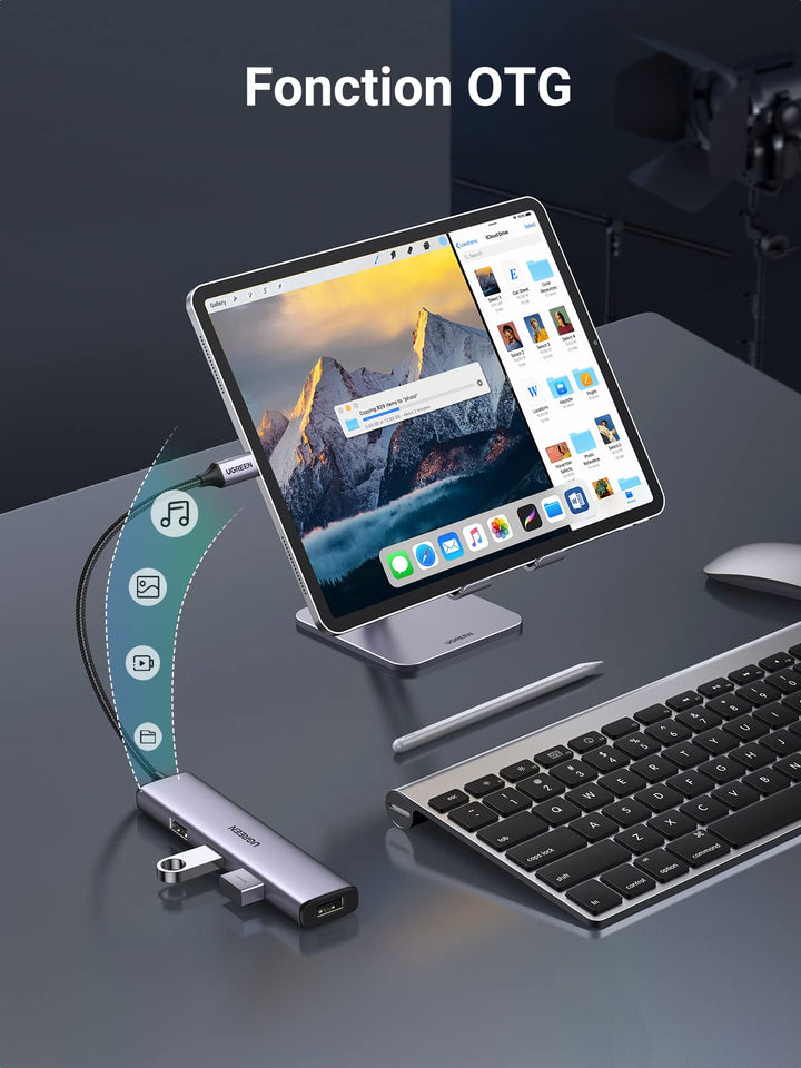 UGREEN Hub USB C vers 4 Ports USB Hub en Aluminium 5Gbps Adaptateur