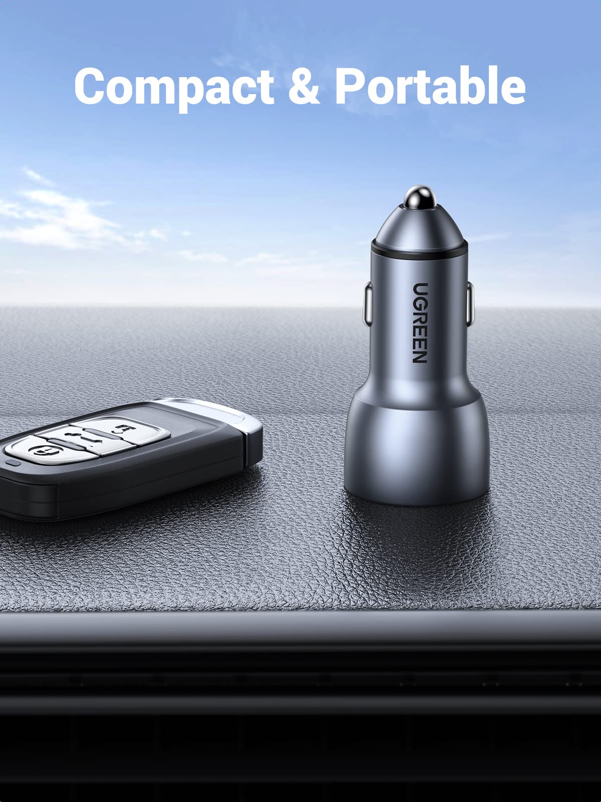 UGREEN Chargeur USB QC 3.0 36W 2 Ports Chargeur Voiture