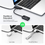 UGREEN Carte Son Externe Adaptateur USB Audio Jack 3,5mm