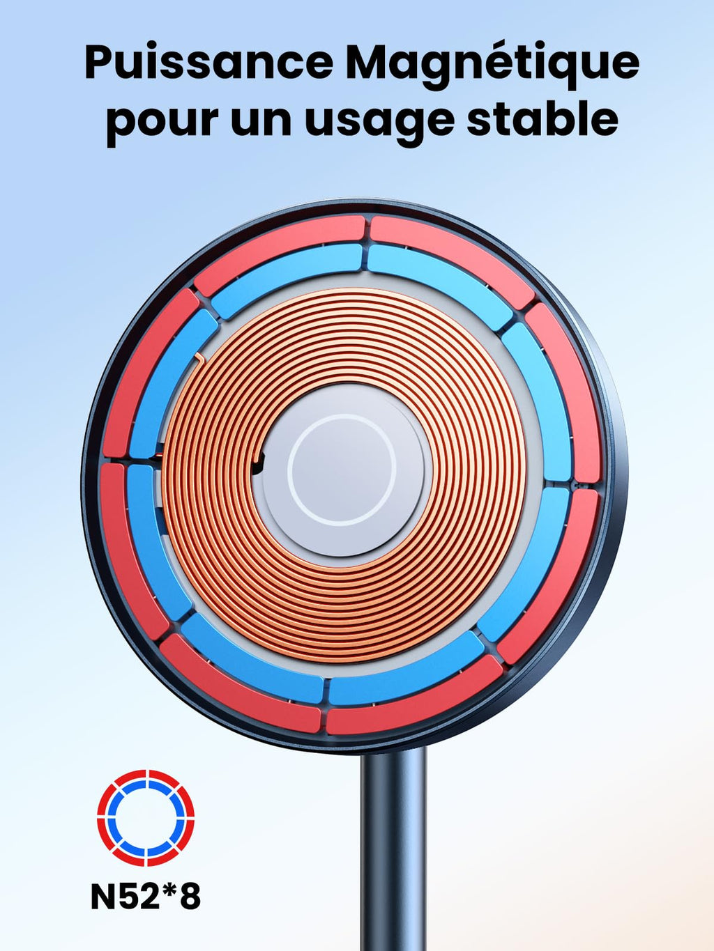 UGREEN Support de Chargeur Magnétique 2 en 1 Station de Charge Induction sans Fil - UGREEN