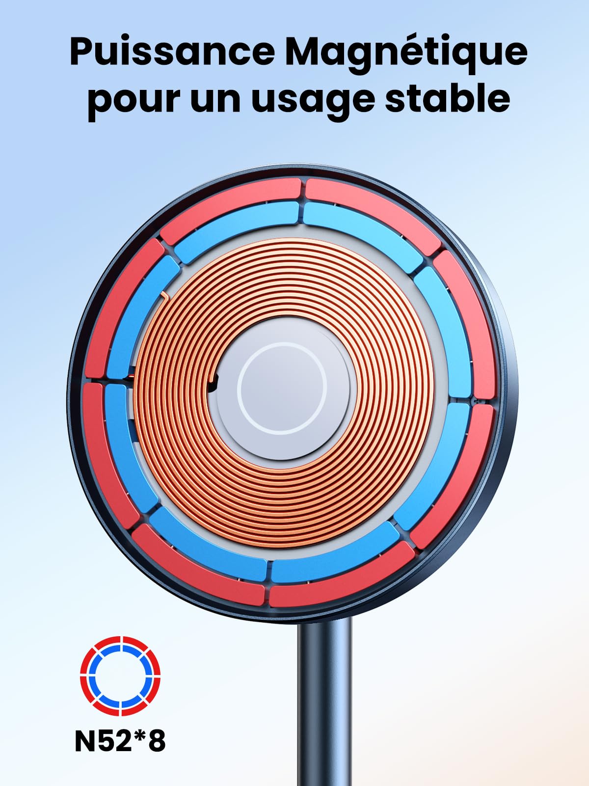 UGREEN Support de Chargeur Magnétique 2 en 1 Station de Charge Induction sans Fil - UGREEN