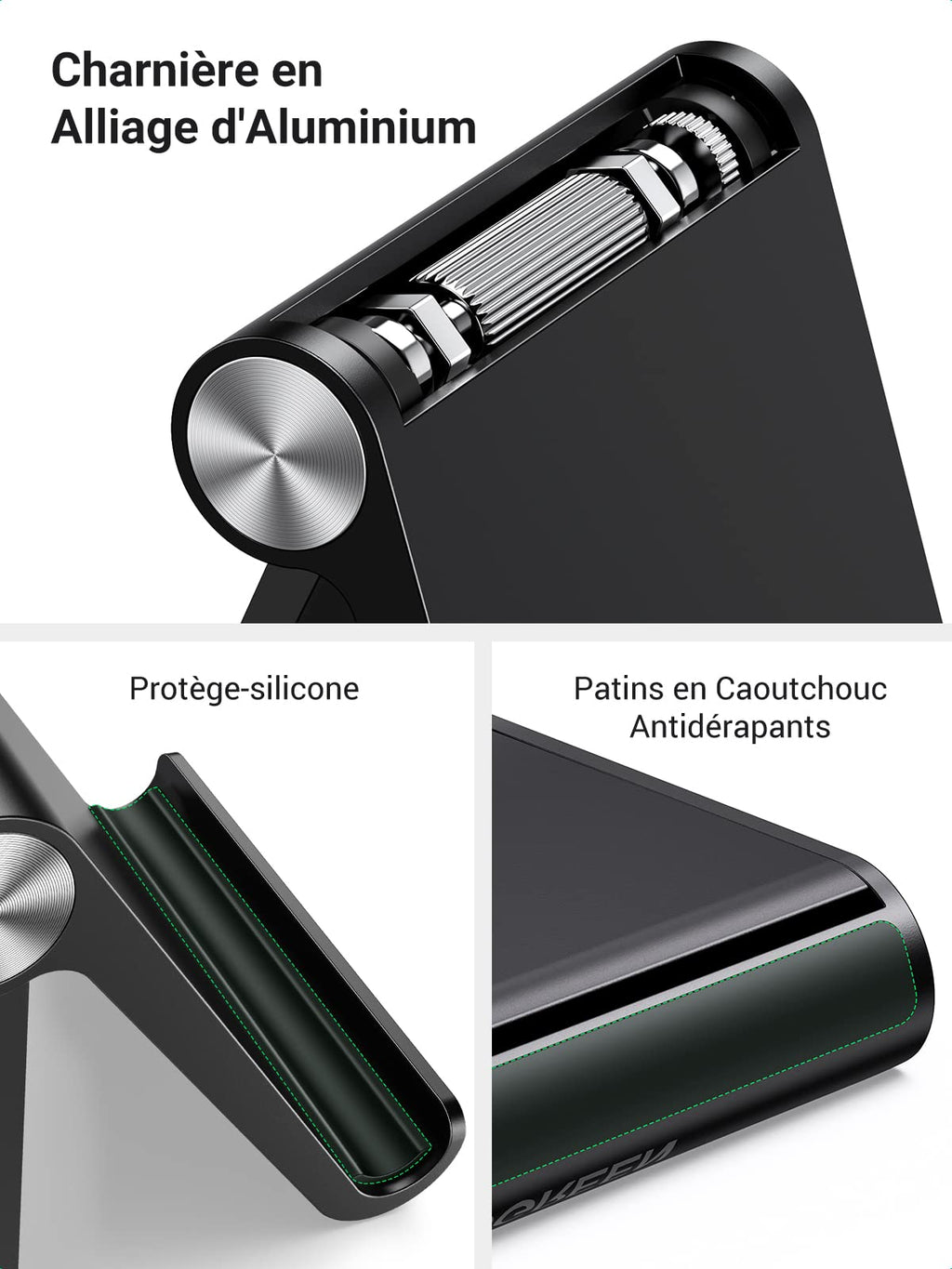 UGREEN Support Téléphone Bureau Réglable Pose Téléphone Portable Pliable
