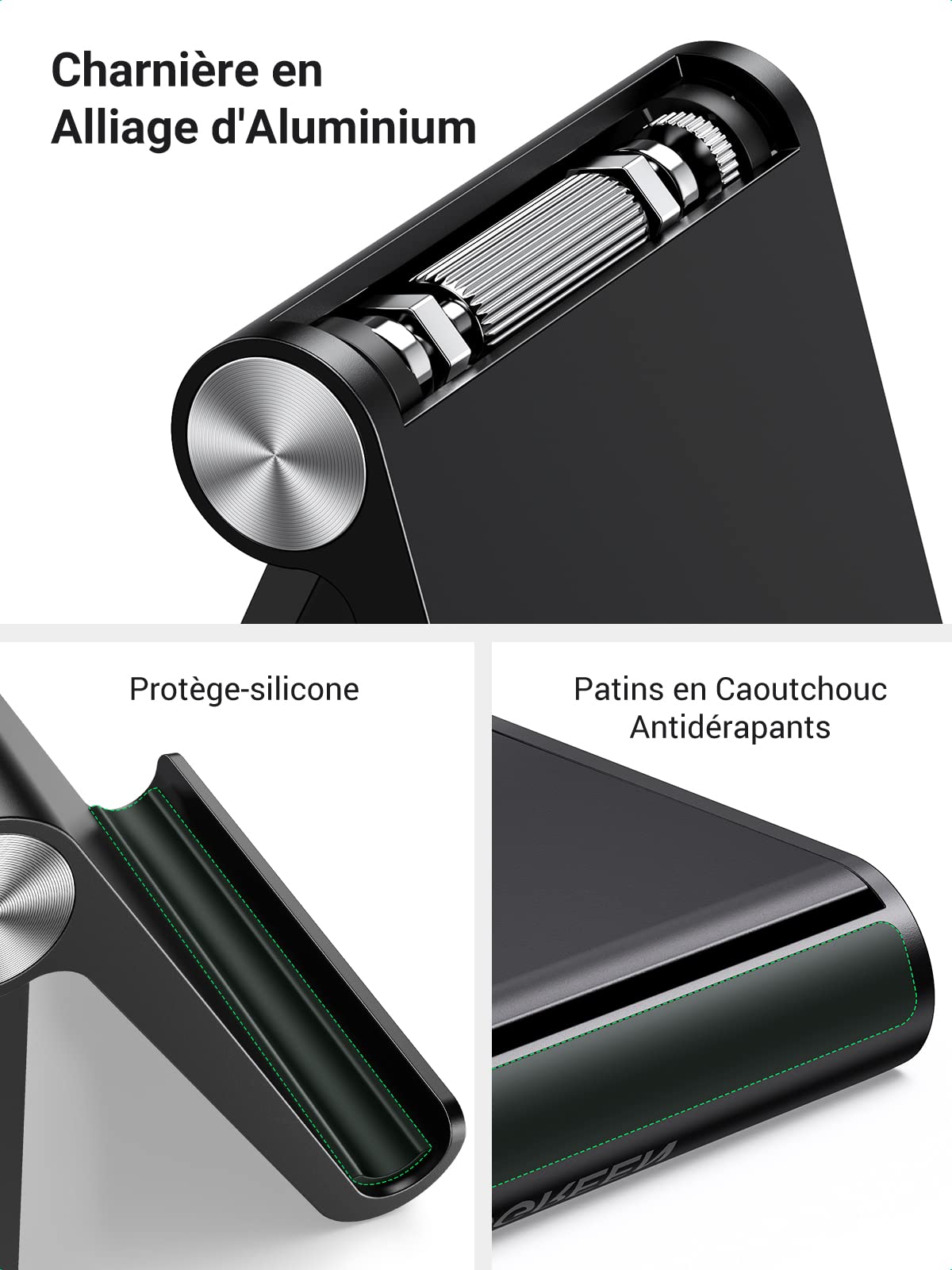 UGREEN Support Téléphone Bureau Réglable Pose Téléphone Portable Pliable