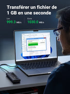 UGREEN Boîtier M.2 SSD NVMe 10 Gbps USB 3.2 Gen 2 Adaptateur