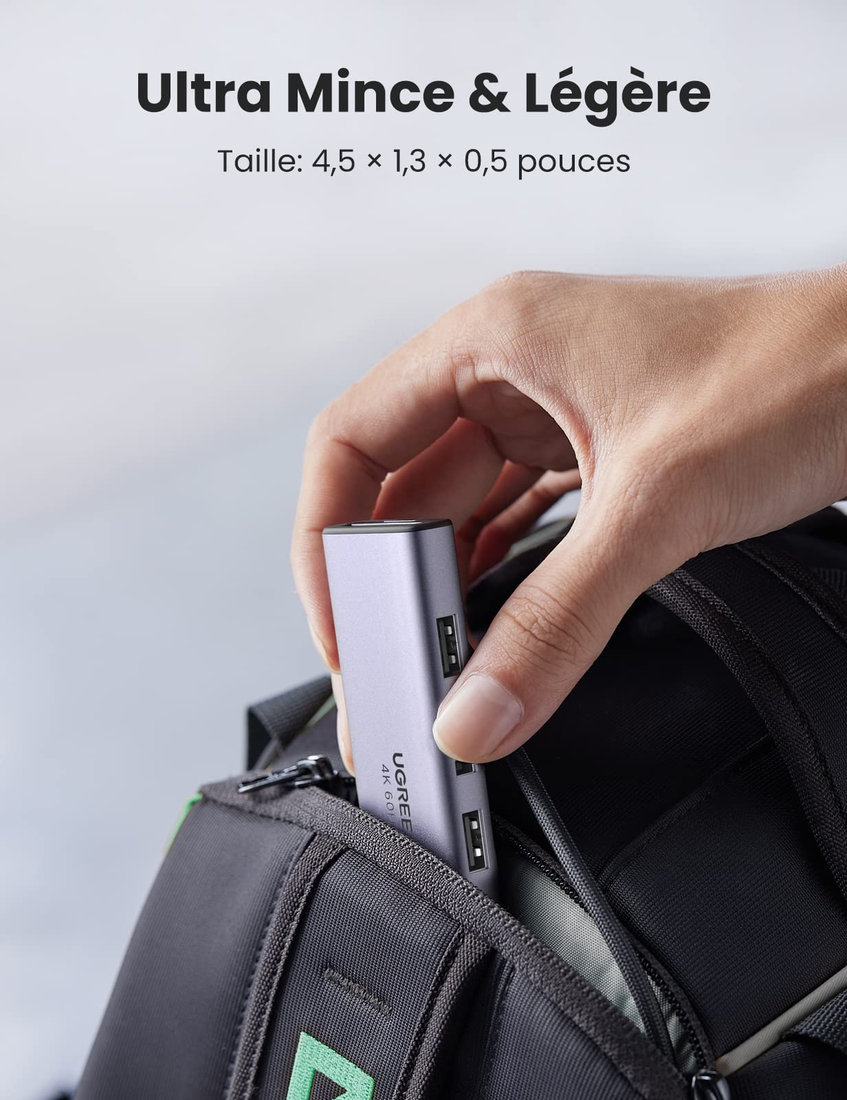 UGREEN Hub USB C （HDMI 4K 60Hz Adaptateur Type C/lecteur de cartes）