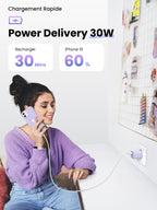 UGREEN Nexode Chargeur 30W USB C avec GaN Tech (Violet)