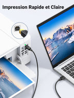 UGREEN Câble Imprimante USB 2.0 A Mâle vers USB B Mâle Câble Scanner Cordon Imprimante Type B Compatible avec Imprimante HP, Canon, Epson, Lexmark, Brother, Hero (5M)