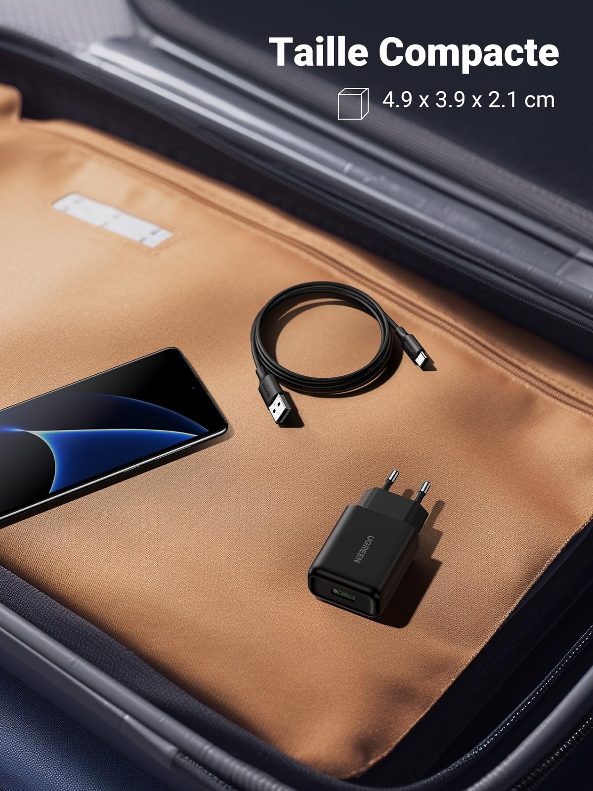 UGREEN Chargeur Secteur USB Quick Charge 3.0 (Noir)
