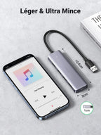 UGREEN Hub USB 3.0 vers 4 Ports USB 5Gbps