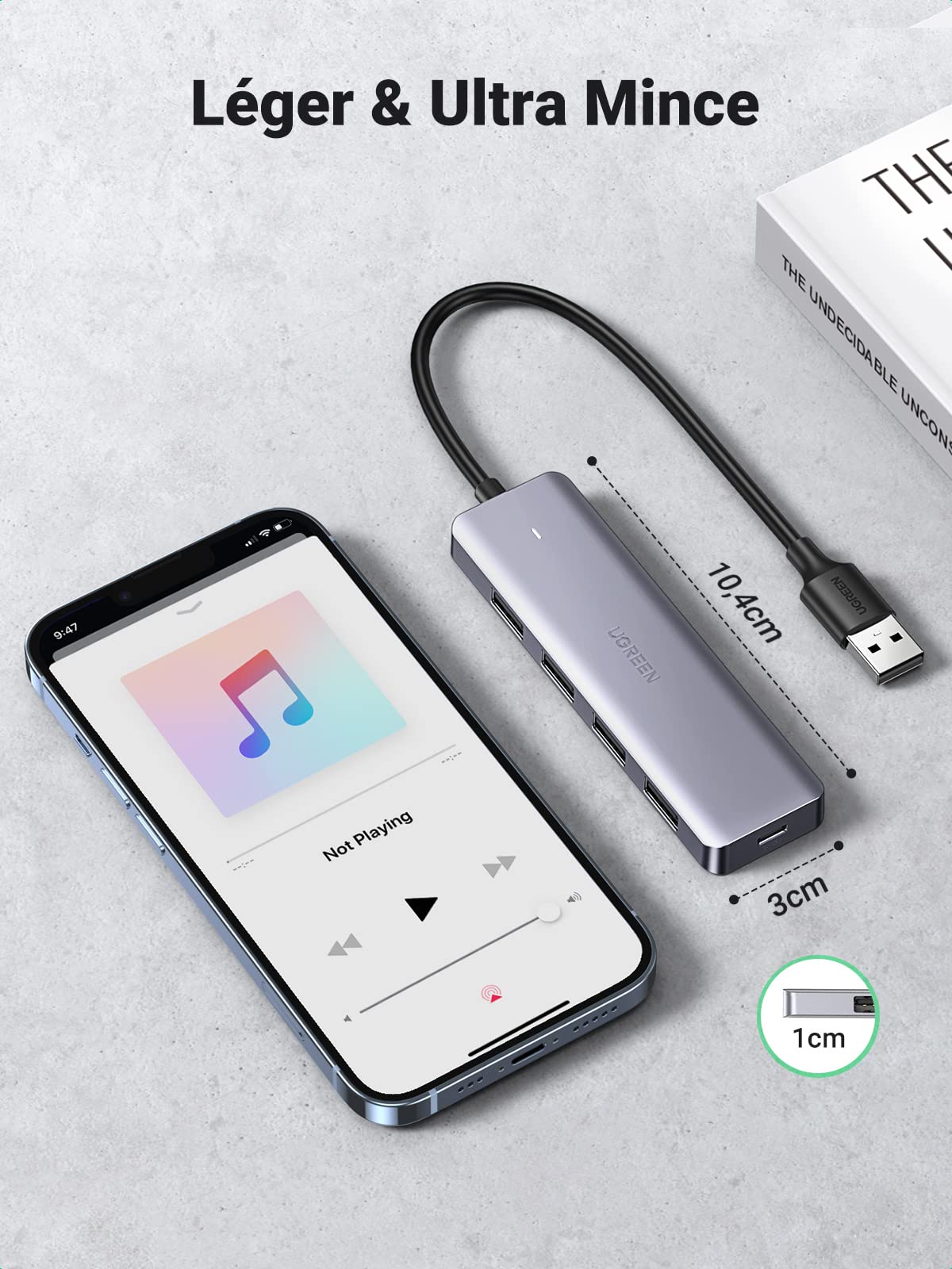 UGREEN Hub USB 3.0 vers 4 Ports USB 5Gbps