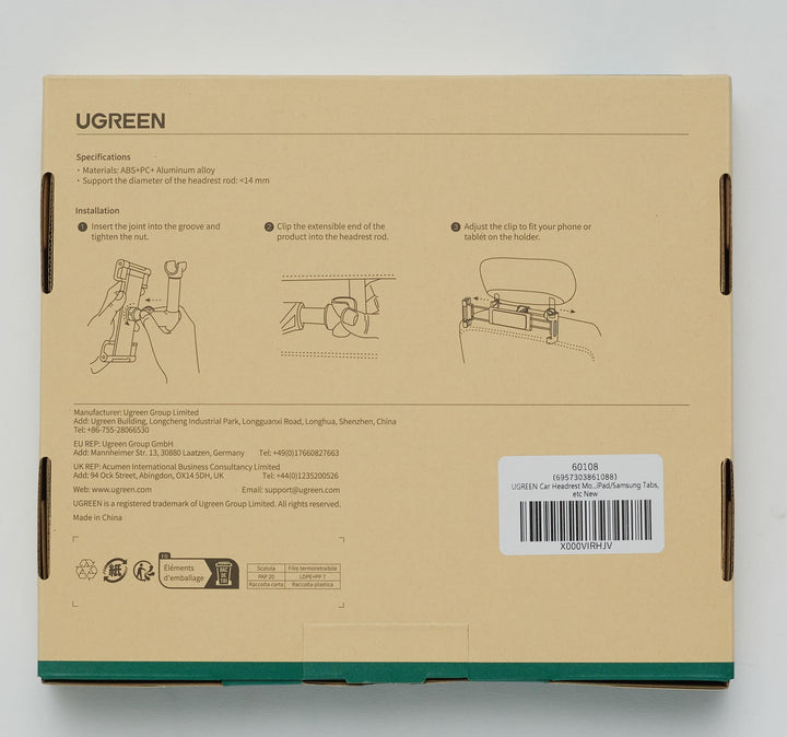 UGREEN Support Tablette Voiture Appui Tête Porte Tablette Voiture