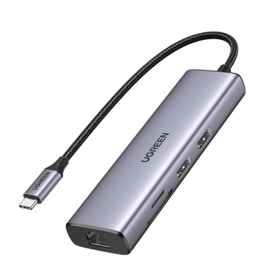 UGREEN Hub USB C Ethernet HDMI 4K, 7 en 1 Adaptateur USB C