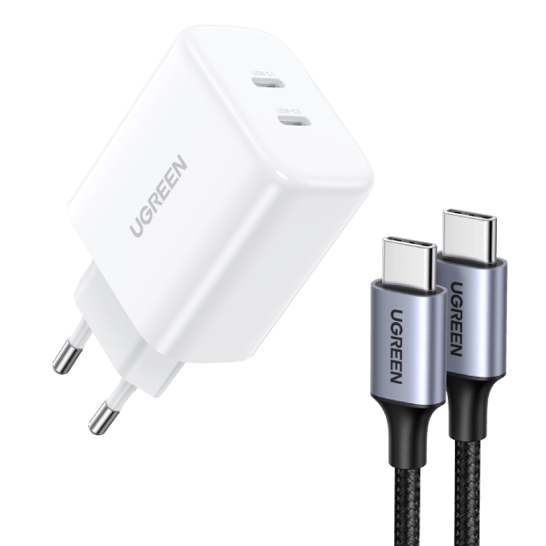UGREEN Chargeur Rapide USB C 40W avec 3 Ports et Cable USB C 60W