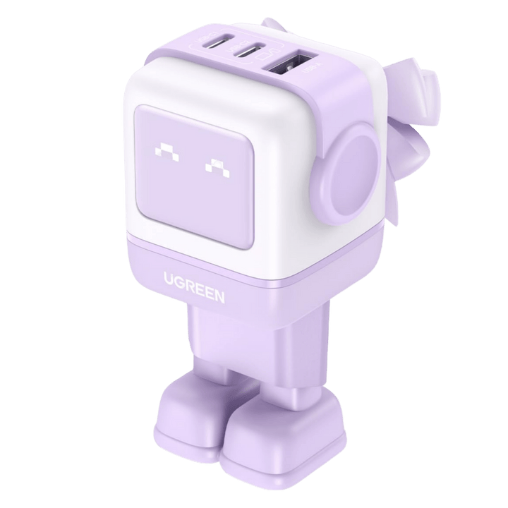 UGREEN Nexode RG RobotGaN 65W Chargeur USB C Rapide 3 Ports (Violet)