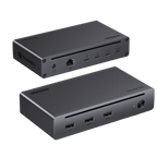 UGREEN Revodok Max 208 Dock Station Accueil 8 en 1 Triple Thunderbolt 4 15W 40Gbps Unique 8K30Hz Double Écran 4K60Hz Hub USB 3.2 10Gbps Dock USB C Ethernet RJ45 1000Mbps DC 140W Alimenté