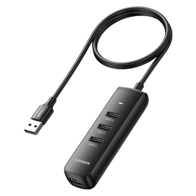 UGREEN Hub USB 3.0 vers 4 Ports USB 5Gbps Transfert Rapide Adaptateur /USB  A Hub-1M Cable