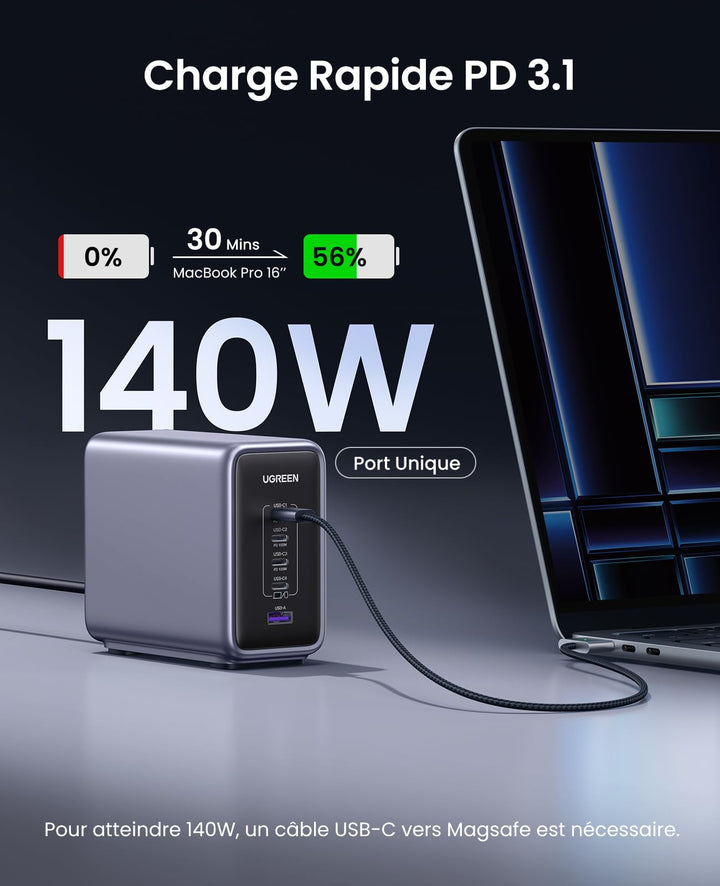 ugreen-nexode-300w-usb-c-gan-charger-5-ports-desktop-charger-3