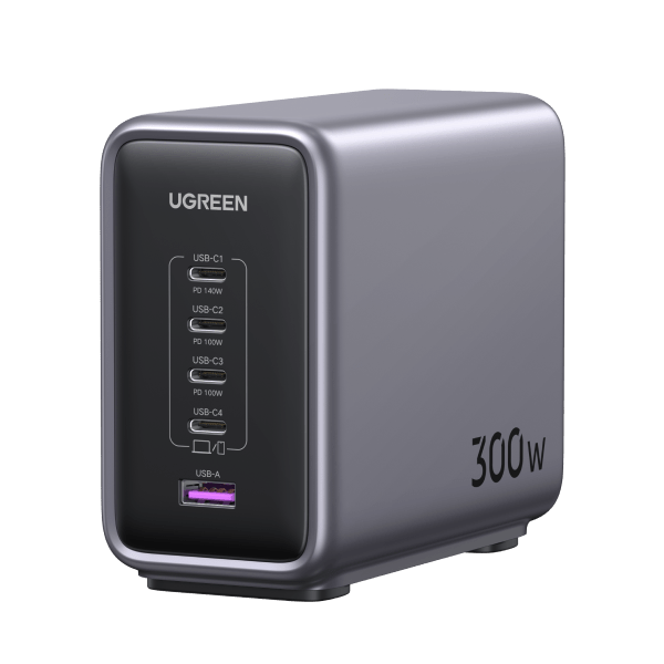ugreen-nexode-300w-usb-c-gan-charger-5-ports-desktop-charger-1